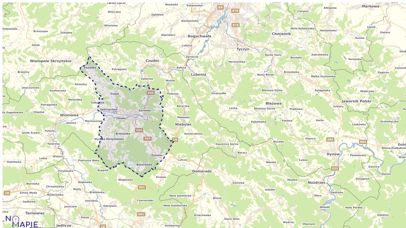 Mapa uzbrojenia terenu Strzyżowa